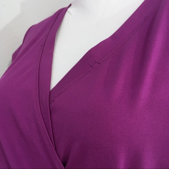 Athleta Nectar Faux Wrap Dress Purple Small Tall - Picture 6 of 15